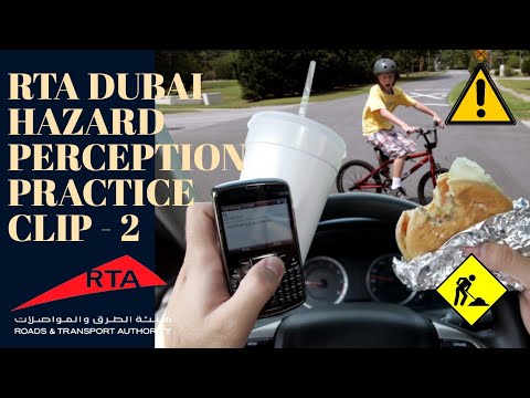 RTA DUBAI HAZARD PERCEPTION PRACTICE CLIP - 2 🐫🐪🚘