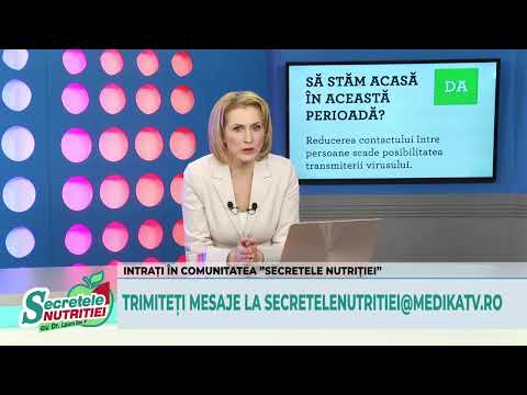 25.03.2020 - Secretele Nutritiei -  cum să treceți peste izolarea pandemia de coronavirus
