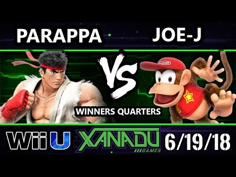 S@X 255 Smash 4 - Parappa (Ryu) Vs. Joe-J (Diddy Kong) - Wii U Winners Quarters