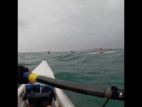 Rainy paddle #surfski #kayaking #windy #newzealand