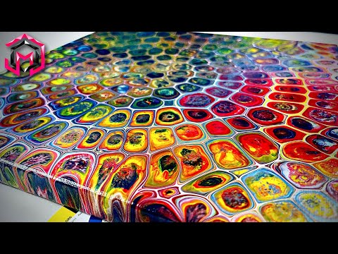 Chameleon Cell Acrylic Pouring and Fluid Art - Step By Step How To