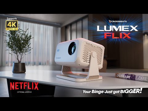 Lumex Flix 4K supported projector with ChatGPT integration & Official Netflix Licensed projector