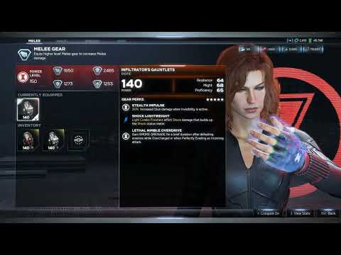 Marvel's Avengers - Black Widow Always Invisible and Always Critical Build - 200k Damage in One Shot