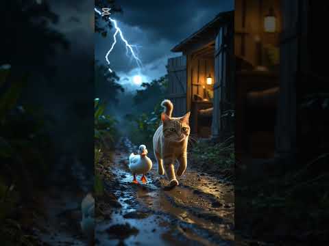 "Run! Cat & Duck Flee Into the Jungle"