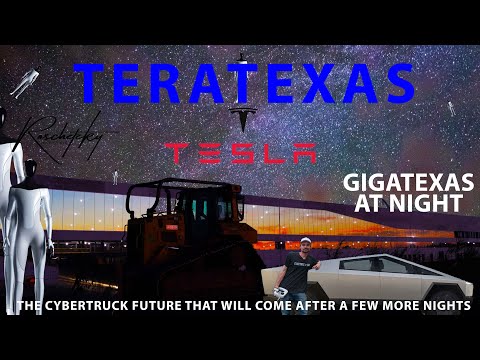 #Tesla GigaTexas at Night - #TeraTexas Looking inside Windows at Night