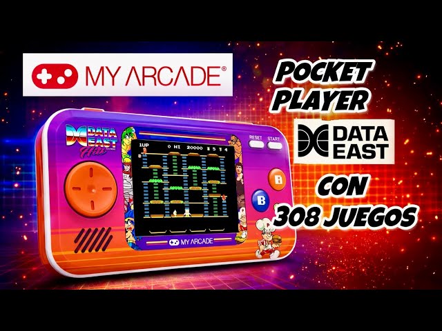 Vídeo relacionado con MY ARCADE Gamer V Data East Hits Consola de Juegos Portátil, 228 Juegos en 1