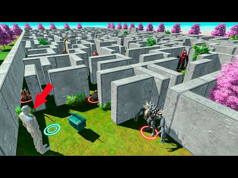 🔥FPS EXTREME DEATH RUN IN MAZE ALL GUNS VS ALL UNITS- Animal Revolt Battle Simulator