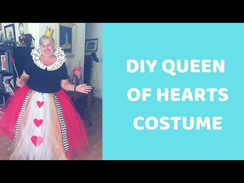 DIY Queen of Hearts Costume; No Sewing Required!