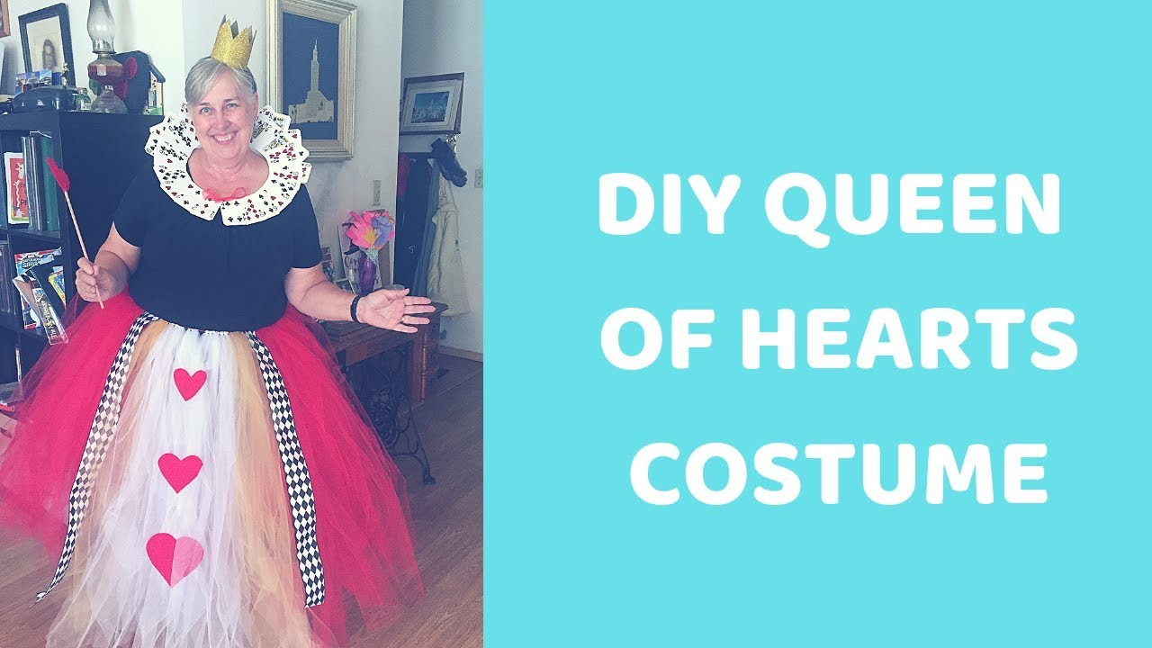DIY Queen of Hearts Costume; No Sewing Required!