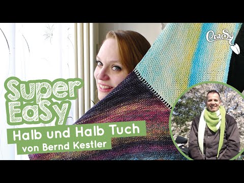 The Super - EaSy Half & Half Scarf by Bernd Kestler suitable for beginners