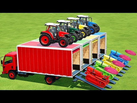 TRANSPORTING FIAT MINI & LINDNER TRACTORS WITH ISUZU TRUCKS - Farming Simulator 22