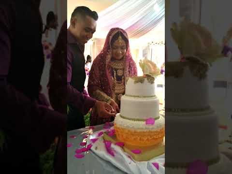 Nur Azizah & Mohamed Fadly cake cutting
