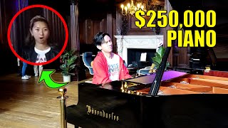 When I Played on $250,000 Piano in Piano Store - Space Man Eurovision Sam Ryder | Cole Lam