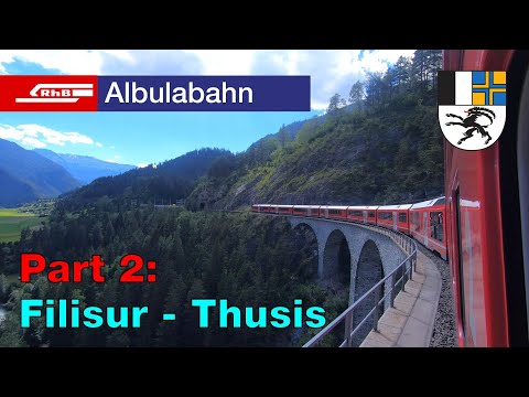 Albula Railway 🇨🇭 Part 2: Filisur - Thusis, Full Route in summer and winter! [2K HD]