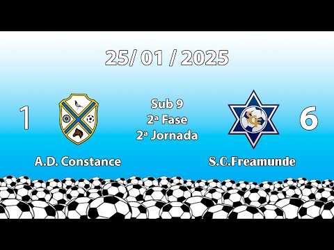 (2024 - 2025) Sub9 - Fase 2 3ªJornada A.D. Constance - 1 S.C.Freamunde - 6