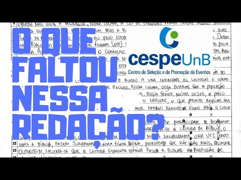 CESPE 2020: Analisando REDAÇÃO e apontando melhorias