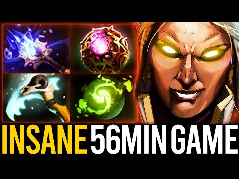 INSANE 56-Min Game!! Epic Invoker 850 GPM vs Tiny Mid | Dota 2 Invoker