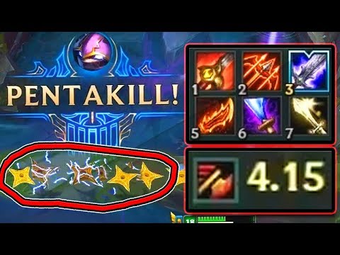 4.15 FULL ATTACK SPEED ON-HIT JUNGLE S8 KENNEN! CAN'T BELIEVE I GOTTA PENTAKILL XD