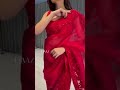 Sizzling Hot Red Net Saree With Sleeveless Blouse Design For Cocktail Party RedSaree Cocktailparty