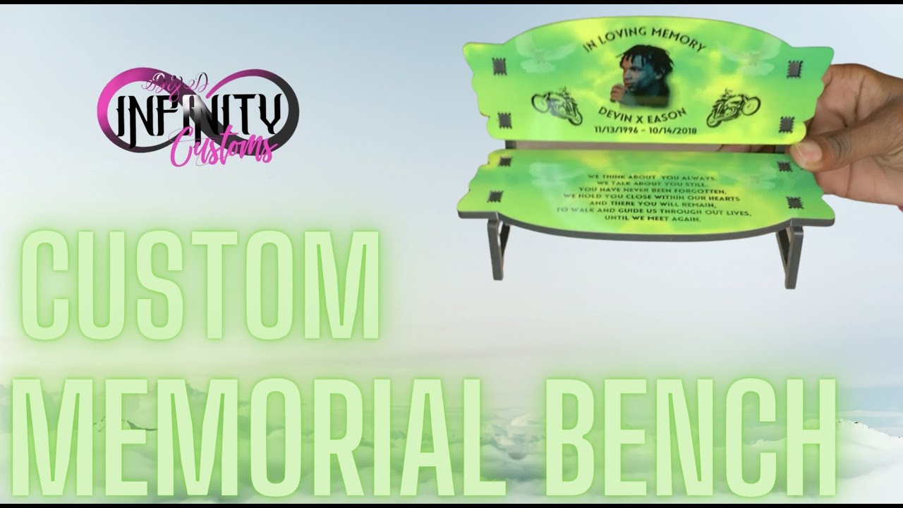 Sublimating Memorial Bench (Custom) * Providing size for bench image and heat press Temperature.*