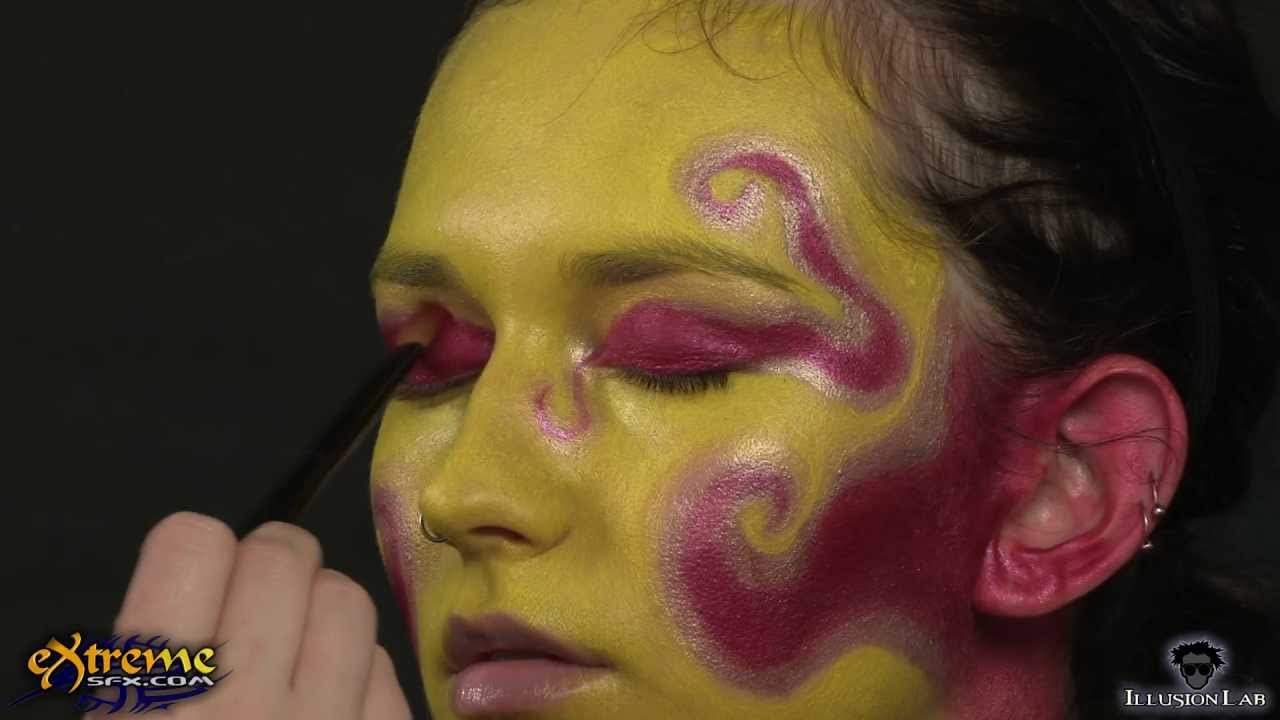 Fire Makeup How-to, Fire Queen Halloween Makeup Tutorial