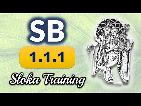 SB Sloka Training | SB 1.1.1 | Srimad Bhagavatam | Loop-able | His Holiness Bhakti Vinoda Swami