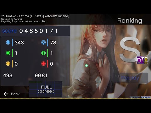osu! | Ito Kanako - Fatima (TV Size) 6.56* +HDDT FC