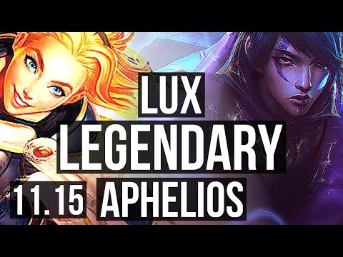 LUX & Pyke vs APHELIOS & Lulu (ADC) | Legendary, 2.1M mastery, 17/3/13 | BR Grandmaster | v11.15