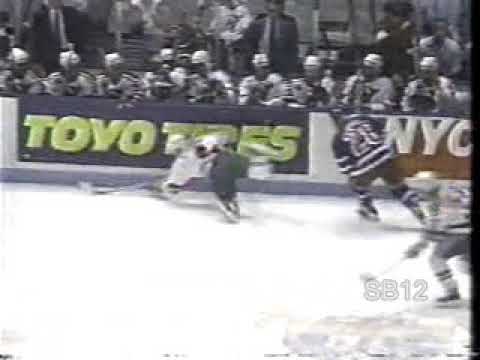 Tie Domi hits Scott Stevens 4 29 1992