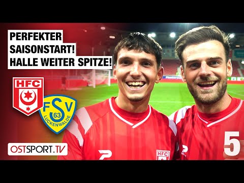 Perfect start to the season! Halle still tops the table: HFC - Luckenwalde | Regionalliga Nordost