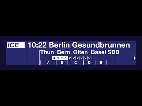 BLS TTS Ansage - Gleis 2, Einfahrt des ICE nach Berlin Gesundbrunnen (De, Fr)