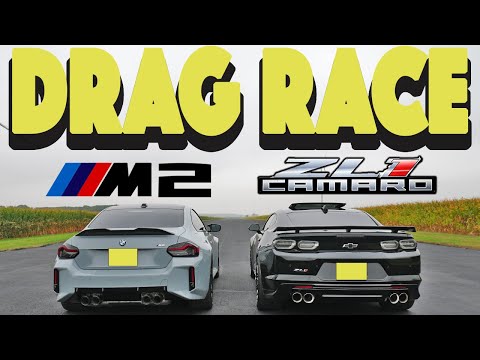 2023 BMW M2 vs 2023 Chevy Camaro ZL1, well well...Drag and Roll Race.