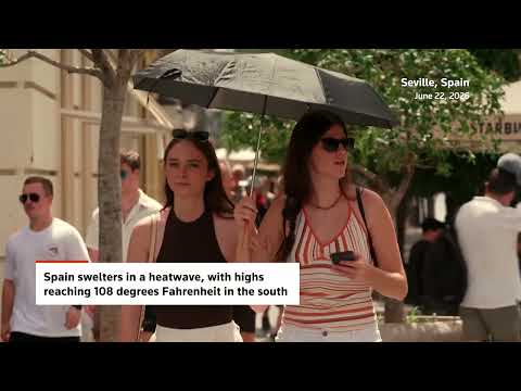 Video Thumbnail: Temperatures in Spain spike as a heatwave grips the country