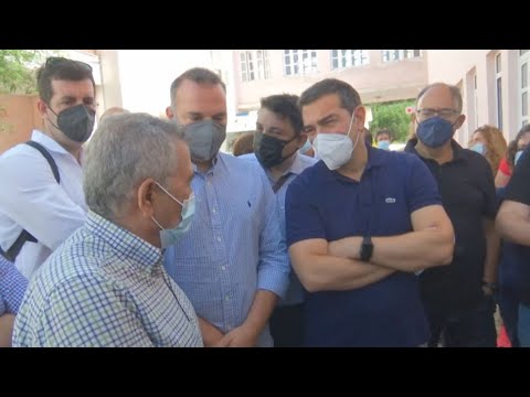 Επίσκεψη του Αλέξη Τσίπρα στο Γενικό Νοσοκομείο Ικαρίας