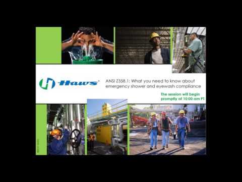Webinar: ANSI Z358 1  What you need to know about emergency shower and eyewash compliance
