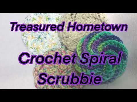 Super easy Spiral Crochet Scrubbie! Anyone can make these.