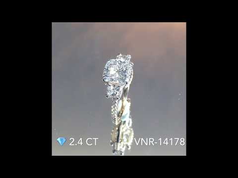 2.40 ct Cushion Diamond 3-Stone Engagement Ring