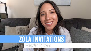 Zola Wedding Invitation Paper Types