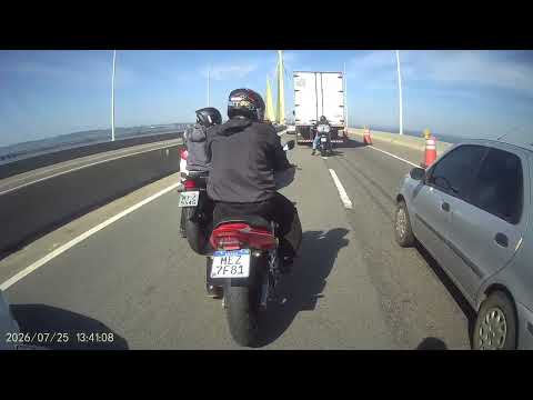 Chegando a ponte Anita Garibaldi laguna SC