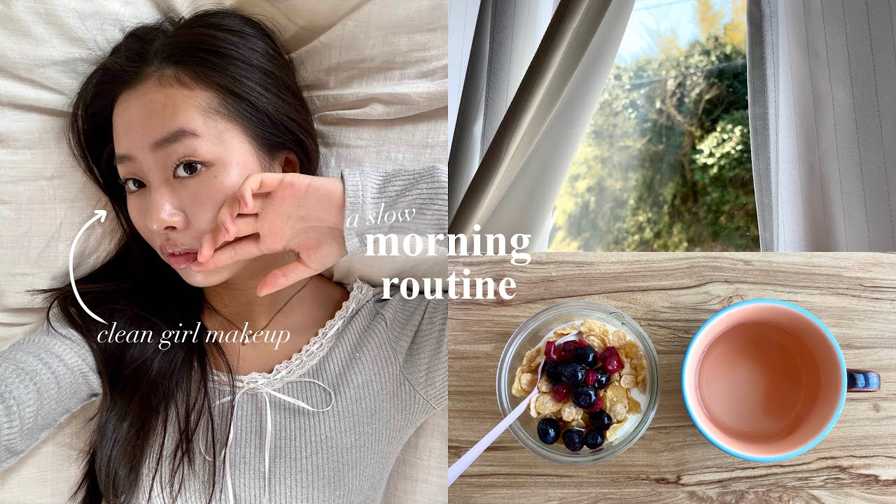a slow morning routine + grwm ☁️
