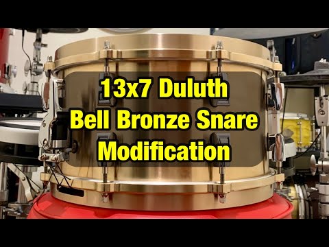 13x7 Duluth Bell Bronze Snare Drum *Modification* by Stan Bicknell