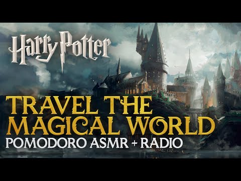 6H STUDY + RADIO: Travel the WIZARDING WORLD - Harry Potter Pomodoro Timer Hogwarts ASMR session