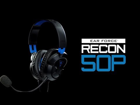 Žaidimų ausinės Turtle Beach Recon 50P, skirta PS4, Juoda-mėlyna video