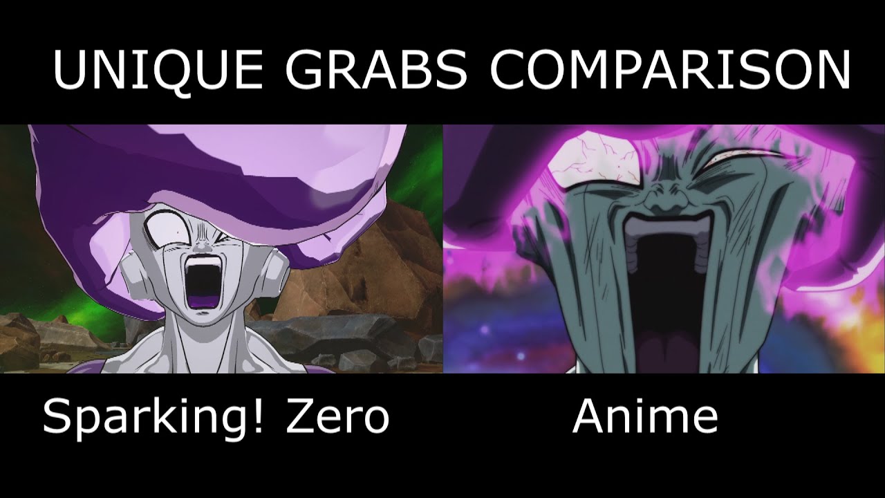 Unique Grabs Origins Side by Side Comparison Dragon Ball Sparking Zero - Anime
