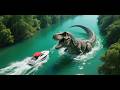 Boat Attacked By Giant T Rex Underwater Epic Dinosaur Encounter Dinasour In 4k Jurassicworld