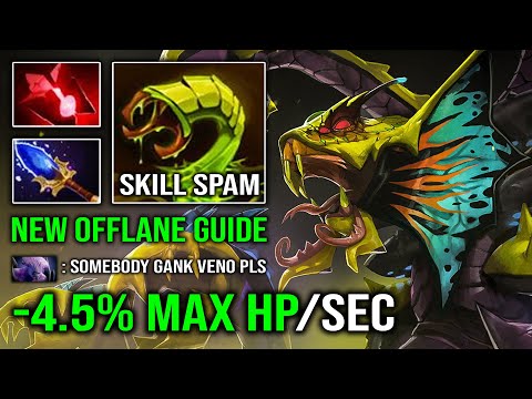 NEW 2023 Offlane Venomancer Guide -4.5% Max HP Per Sec OP Aghanim Plague Ward Spam Dota 2