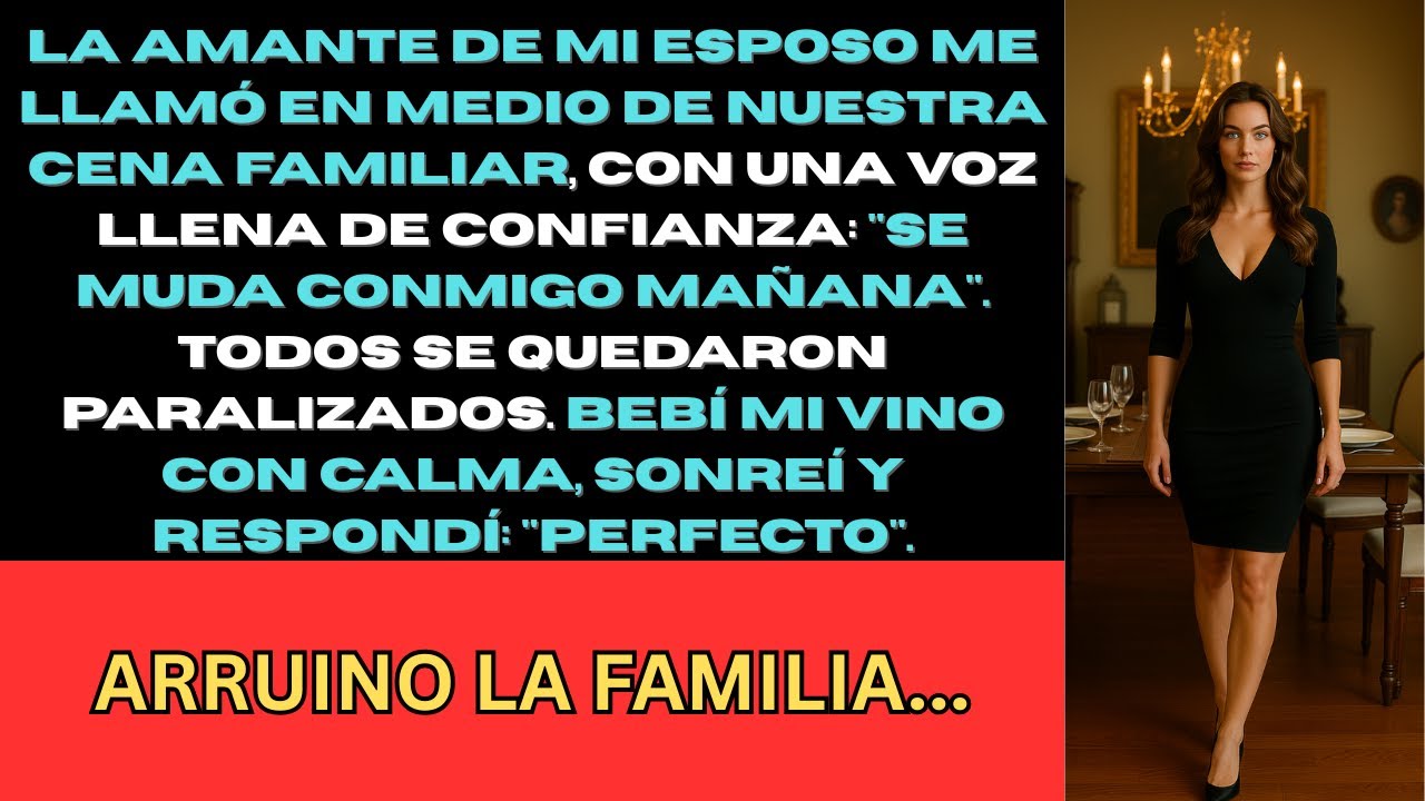 La amante de mi marido llamó durante la cena familiar: "¡Se mudará conmigo mañana!"