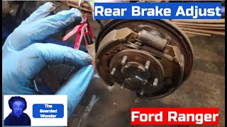 Ford Ranger - Rear brake adjustment