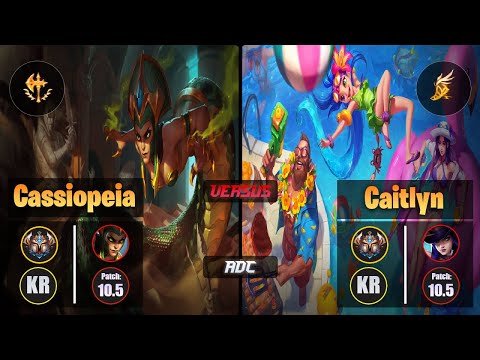 Challenger CASSIOPEIA [Conqueror] (ADC) VS  CAITLYN - Challenger KR Patch 10.5