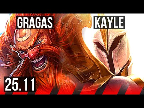GRAGAS vs KAYLE (TOP) | Rank 1 Gragas, 72% winrate, 48k DMG, Rank 9 | NA Challenger | 25.11